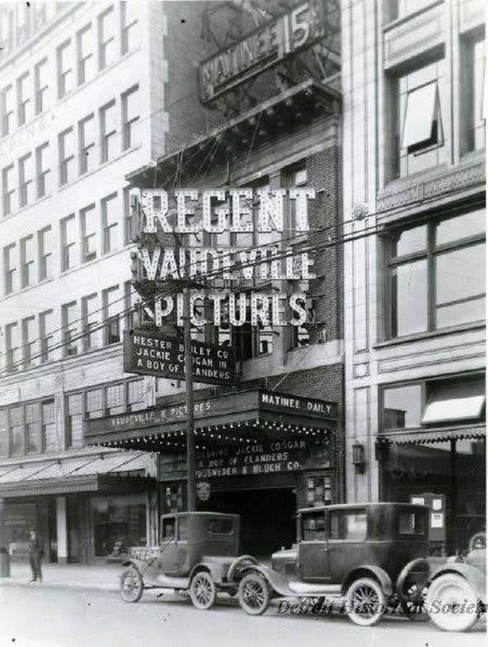 from Ben Gravel historic Detroit area architecture Regent Theatre, Detroit